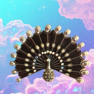 Vintage Peacock Statement Ring | Bold Maximalist Jewelry | One of a Kind